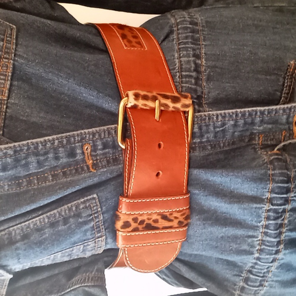Italian made leather belt
